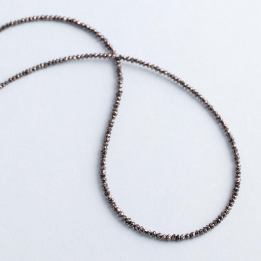 13.00 Carat Natural Polished Black Diamond,  Black Diamond Faceted Rondelle Beads, Roundelle Black Diamond Strand,1.75-2.50 MM