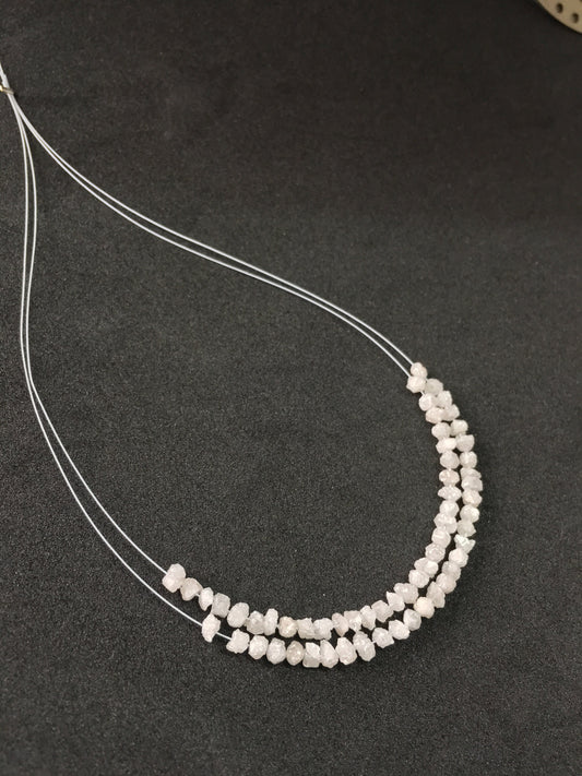 10 Carat Natural Grey White Rough Raw Uncut Diamond Beads